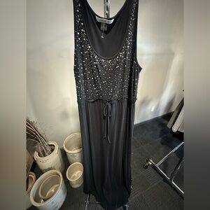 Peter Nygard Black and Silver long dress / cover up